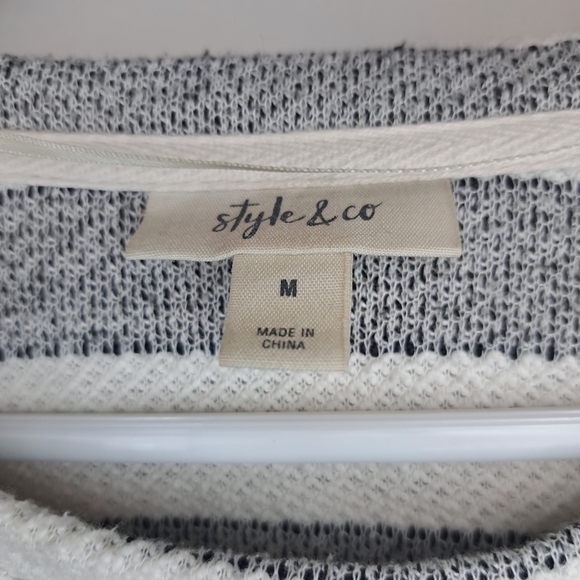 Style & Co. Black and White Woven Top Size Meduim #195 - Picture 4 of 7